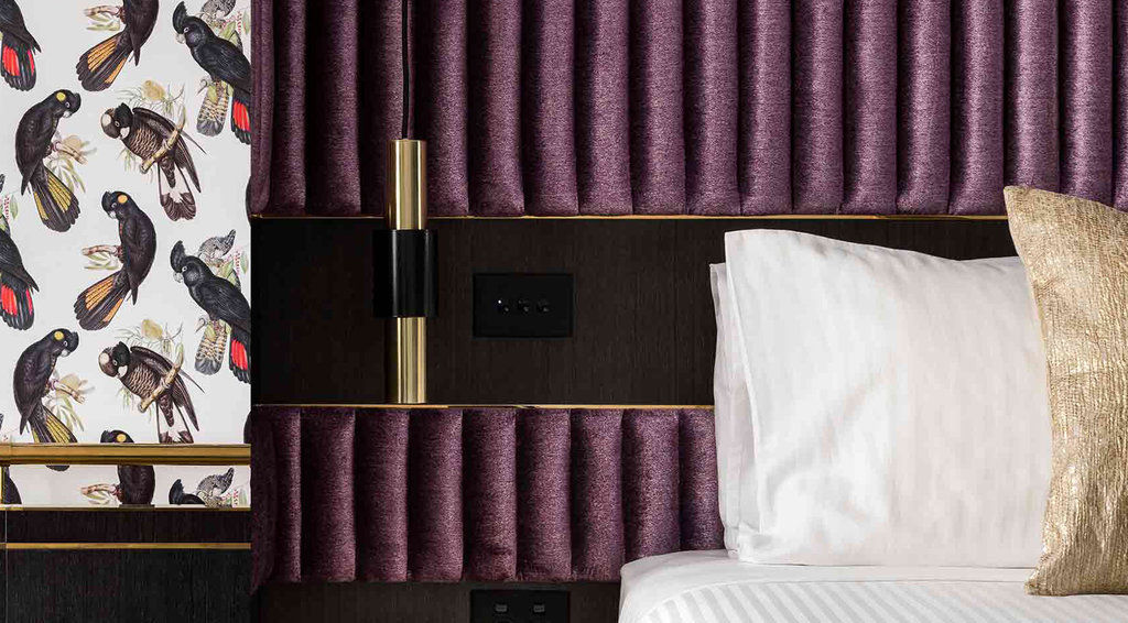 Qt Perth Hotel Exterior foto A detail of a bed in a room at the Standard East Village